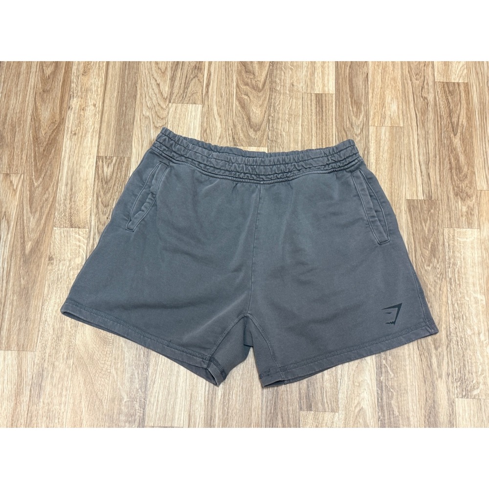 Gymshark Men's 5" Shorts Size Large Gray Charcoal French Terry Athletic